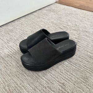 Free People Black Platform Sandals